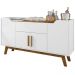 Aparador Buffet Sala de Jantar com 04 Portas 01 Gaveta Future B02 Branco Cinamomo - Lyam Decor