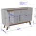 Aparador Buffet Sala de Jantar com 04 Portas 01 Gaveta Future B02 Branco Cinamomo - Lyam Decor
