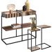 Aparador Decorativo Espelhado com Mesas Laterais Industrial D01 Design Demolição - Lyam Decor