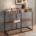 Aparador Decorativo Espelhado com Prateleira Multiuso Industrial D01 Design Demolição - Lyam Decor