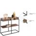 Aparador Decorativo Espelhado com Prateleira Multiuso Industrial D01 Design Demolição - Lyam Decor