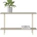 Aparador Decorativo Industrial Para Sala Estar Jantar Aço Moric L05 Off White Dourado - Lyam Decor
