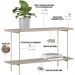 Aparador Decorativo Industrial Para Sala Estar Jantar Aço Moric L05 Off White Dourado - Lyam Decor