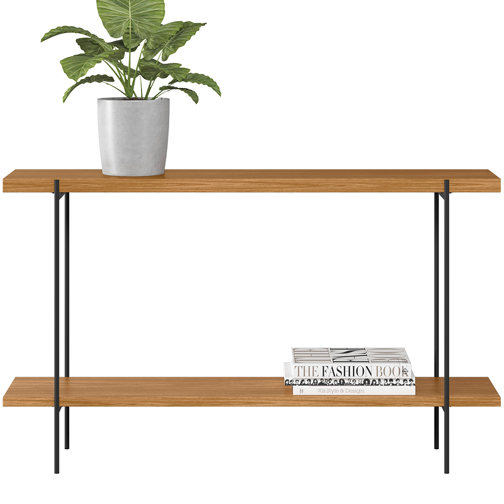 Aparador Decorativo Industrial Para Sala de Estar Jantar Aço Moric L05 Nature Preto - Lyam Decor