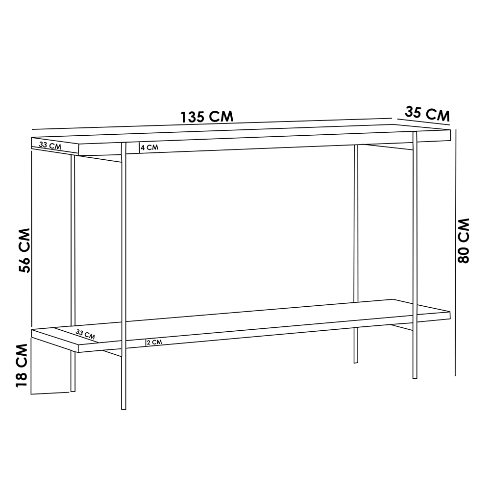 Aparador Decorativo Industrial Para Sala de Estar Jantar Aço Moric L05 Nature Preto - Lyam Decor