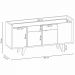 Aparador Para Sala Buffet Com 04 Portas 02 Gavetas Havana B01 Off White Cinamomo - Lyam Decor