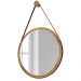 Aparador Para Sala Buffet Havana B01 com Espelho Adnet 54 cm Alça de Couro Freijó Cinza - Lyam Decor