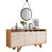 Aparador Para Sala Buffet Valentim Com Espelho Adnet Preto B01 Cinamomo Off White - Lyam Decor