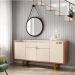 Aparador Para Sala Buffet com 04 Portas 02 Gavetas Havana B01 Off White Nature - Lyam Decor