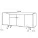 Aparador Para Sala Buffet com 04 Portas 02 Gavetas Havana B01 Off White Nature - Lyam Decor