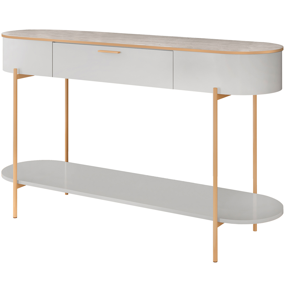 Aparador Para Sala De Estar Orgânico Industrial Beca D05 Bali Quartzo - Lyam Decor