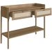 Aparador Para Sala de Estar 2 Gavetas Pés Madeira Moss A03 Hanover Roble - Lyam Decor