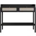 Aparador Para Sala de Estar 2 Gavetas Pés Madeira Moss A03 Nero Preto - Lyam Decor