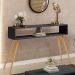 Aparador Para Sala de Estar Pés Palito Mônaco L03 Preto - Lyam Decor