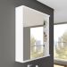 Armário Aéreo Para Banheiro 60cm Com 01 Porta E Espelho Bia B06 Branco - Lyam Decor