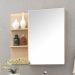 Armário Aéreo Para Banheiro 80cm 01 Porta Com Espelho Jazz B06 Faia Branco - Lyam Decor