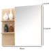 Armário Aéreo Para Banheiro 80cm 01 Porta Com Espelho Jazz B06 Faia Branco - Lyam Decor