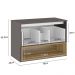 Armário Balcão Gabinete 80cm 01 Gaveta Com Pés Vicenza B06 Magneto Nogal - Lyam Decor