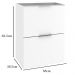 Armário Balcão Gabinete Para Banheiro 60cm Com 03 Gavetas Pietra B06 Branco Brilho - Lyam Decor