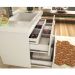Armário Balcão Gabinete Para Banheiro 60cm Com 03 Gavetas Pietra B06 Branco Brilho - Lyam Decor