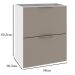 Armário Balcão Gabinete Para Banheiro 60cm Com 03 Gavetas Pietra B06 Gianduia Brilho - Lyam Decor