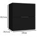 Armário Balcão Gabinete Para Banheiro 60cm Com 03 Gavetas Pietra B06 Preto Brilho - Lyam Decor