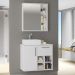 Armário Balcão Gabinete Para Banheiro 70cm Com 01 Gaveta 01 Porta Bia B06 Branco - Lyam Decor