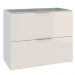 Armário Balcão Gabinete Para Banheiro 80cm Com 03 Gavetas Pietra B06 Branco Brilho - Lyam Decor