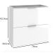 Armário Balcão Gabinete Para Banheiro 80cm Com 03 Gavetas Pietra B06 Branco Brilho - Lyam Decor