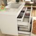 Armário Balcão Gabinete Para Banheiro 80cm Com 03 Gavetas Pietra B06 Branco Brilho - Lyam Decor