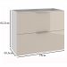 Armário Balcão Gabinete Para Banheiro 80cm Com 03 Gavetas Pietra B06 Gianduia Brilho - Lyam Decor