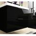 Armário Balcão Gabinete Para Banheiro 80cm Com 03 Gavetas Pietra B06 Preto Brilho - Lyam Decor