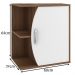 Armário Balcão Gabinete Para Banheiro Com 01 Porta 60 cm Duna B06 Branco Nogal - Lyam Decor