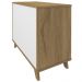 Armário Balcão Multiuso Para Escritório Sala 1 Porta 3 Gavetas Lugano A02 Olmo Branco - Lyam Decor