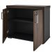 Armário Balcão Multiuso Para Escritório Sala 2 Portas Atria Executiva A02 Charuto Preto - Lyam Decor
