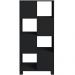 Armário Multiuso 02 Portas com Nichos Wally A02 Preto - Lyam Decor