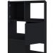 Armário Multiuso 02 Portas com Nichos Wally A02 Preto - Lyam Decor