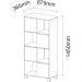 Armário Multiuso 02 Portas com Nichos Wally A02 Preto - Lyam Decor