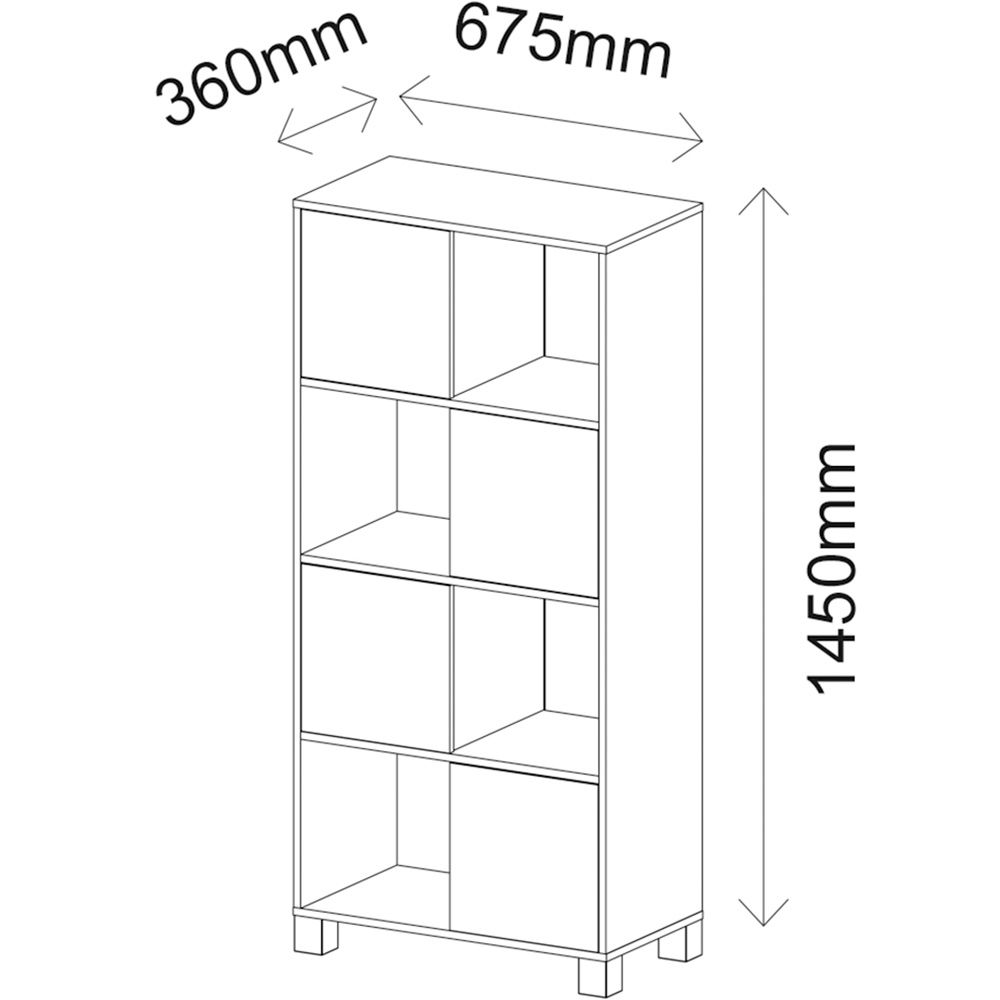 Armário Multiuso 02 Portas com Nichos Wally A02 Preto - Lyam Decor