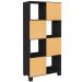 Armário Multiuso 02 Portas com Nichos Wally A02 Preto - Lyam Decor
