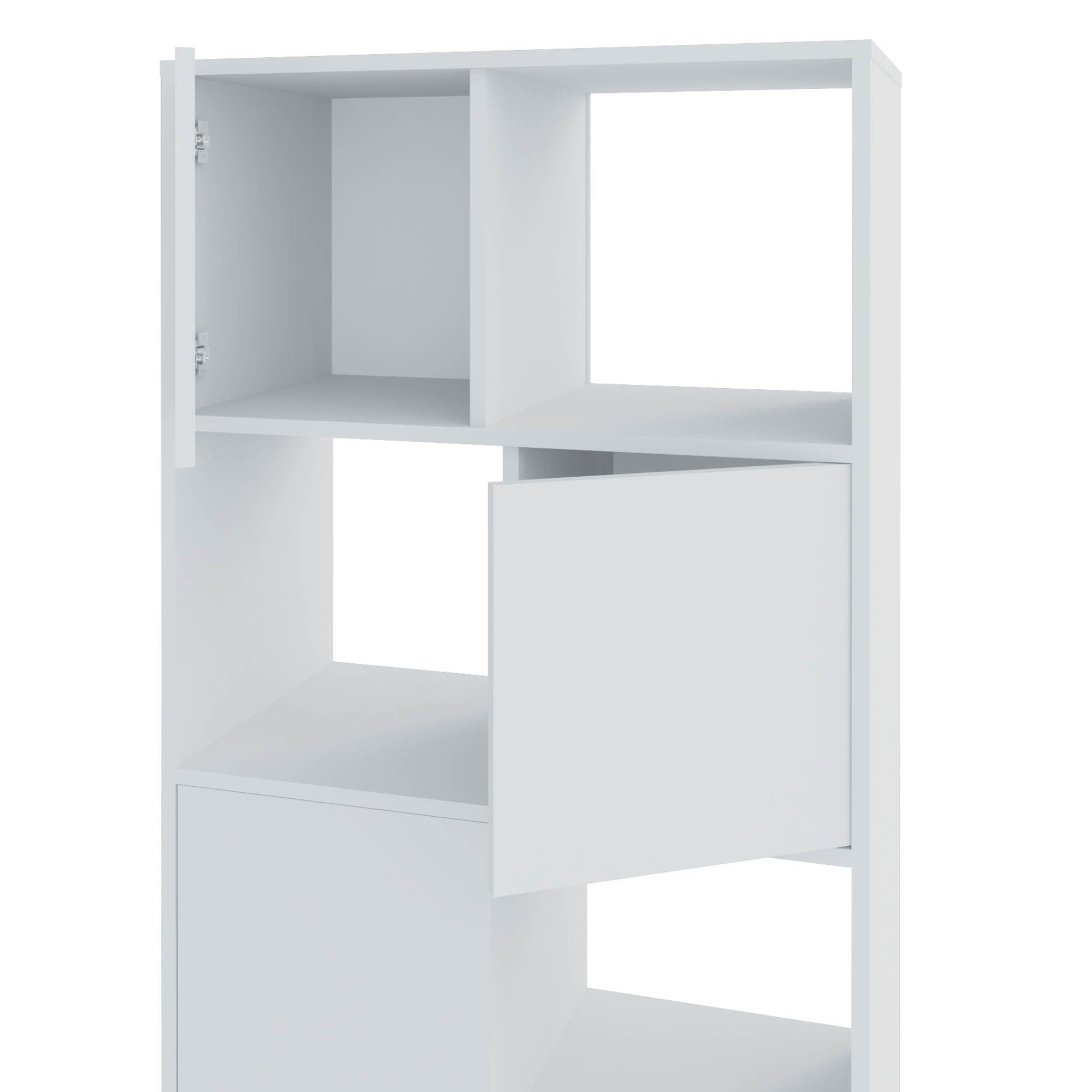 Armário Multiuso 02 Portas com Nichos Wally Branco A02 - Lyam Decor