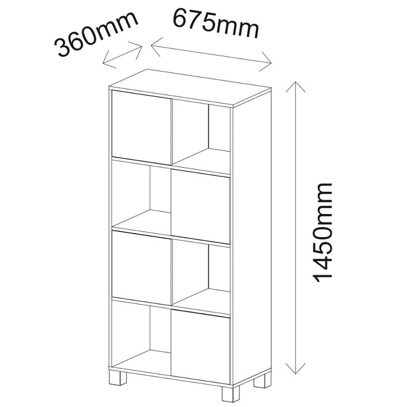 Armário Multiuso 02 Portas com Nichos Wally Branco A02 - Lyam Decor