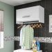 Armário Multiuso Aéreo Cabideiro Grécia L03 Branco - Lyam Decor