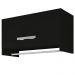 Armário Multiuso Aéreo Cabideiro Grécia L03 Preto - Lyam Decor