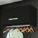 Armário Multiuso Aéreo Cabideiro Grécia L03 Preto - Lyam Decor