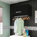 Armário Multiuso Aéreo Cabideiro Grécia L03 Preto - Lyam Decor