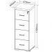 Armário Multiuso Office Arquivo 4 Gavetas Atria Executiva 132cm A02 Carvalho Branco - Lyam Decor