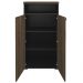 Armário Multiuso Office Com 2 Portas E Nicho Atria Executiva 173cm A02 Charuto Preto - Lyam Decor