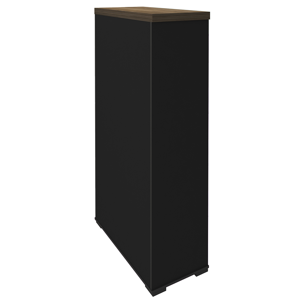 Armário Multiuso Office Com 2 Portas E Nicho Atria Executiva 173cm A02 Charuto Preto - Lyam Decor