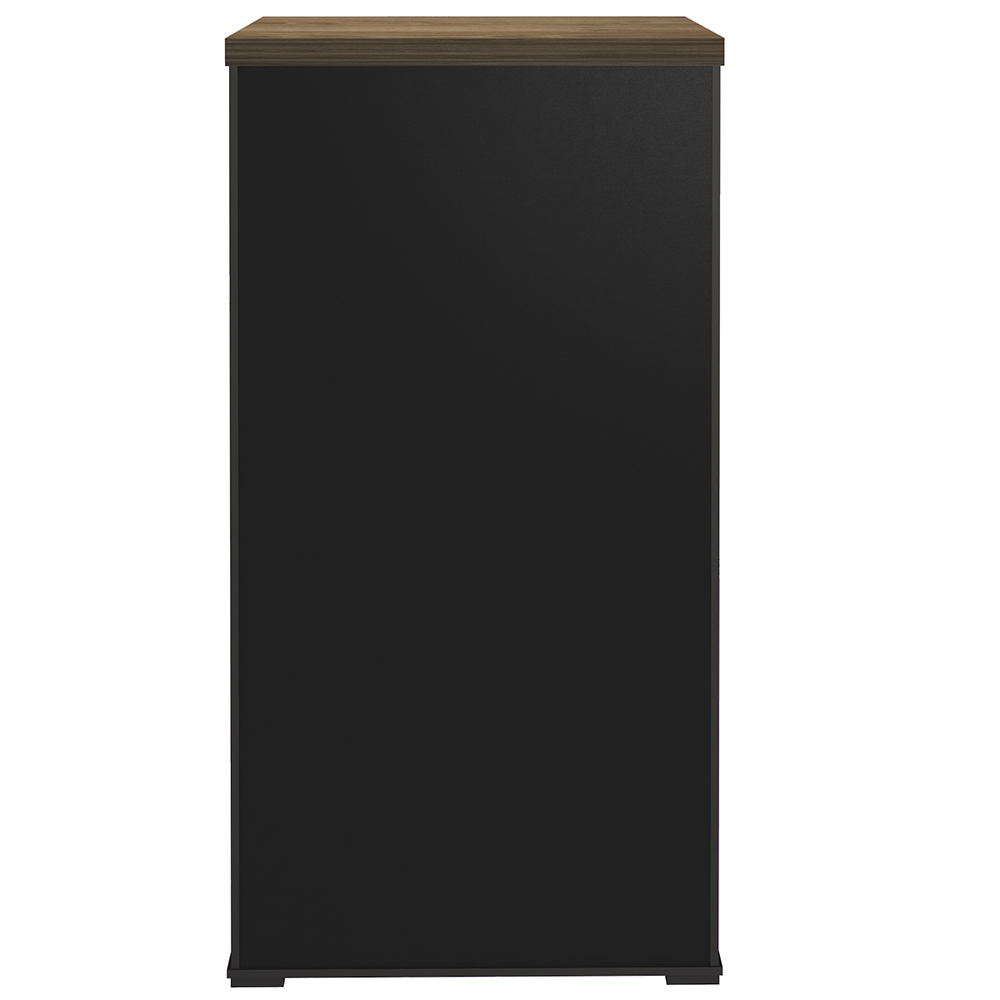 Armário Multiuso Office Com 2 Portas E Nicho Atria Executiva 173cm A02 Charuto Preto - Lyam Decor
